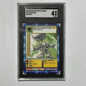 RARE Gotsumon TB-01 Digimon TCG | Taco Bell Promo Card | Bandai 2000 - SGC 4